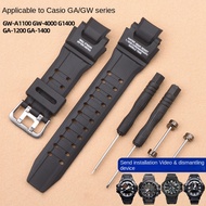 Silicone Rubber Resin for Casio Watch Band GA1100/1200/GW-A1000/G-1400 Replacement Original Men's Accessories