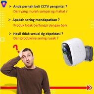 (Terbaik) Ip Camera Cctv Wifi Outdoor Waterproof Tanpa Kabel Sambung