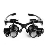 Crescent Headglasses Magnifying Glasses with Light Clock Instrument Repair Jewelry Jade 10 Times 15 