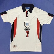 1998 2002 England Home Away Retro Soccer Jersey David Beckham Owen Scholes Sports Football Shirt S-2