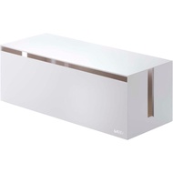 【Direct From Japan】Yamazaki Jitsugyo Cable Box Web L White Approx. W40 x D15.5 x H14.5cm Power Tap C