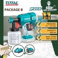 Total Li-ion Cordless Spray Gun Set (20V) TSGLI2001 | TOTAL TSGLI2001 20V LITHIUM-ION SPRAY GUN | 20