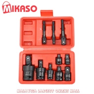 MIKASO 10 Biji Shaft dan Socket Adaptor Extention CR MO Heavy Duty Tools