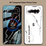 For Black Shark 4 Case BlackShark 4 Pro Tempered Glass Back Cover For Xiaomi Black Shark 4 Pro Coque