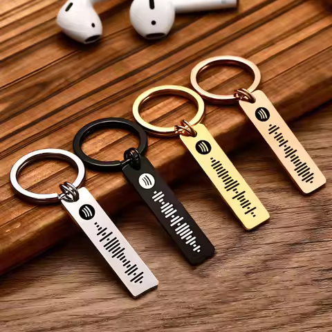 Personalised Spotify Keychain Music Scannable Keyring Personalised Music Gift Keychain Customised Ke