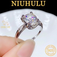 2 Karat Moissanite Pas Bull Head Ring Pt950 Simple Ring