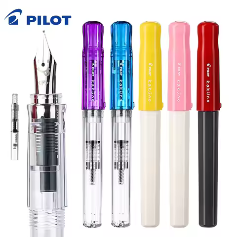 PILOT KaKuno Smile Face Fountain Pen FKA-1SR Replaceable Ink Bag Writing Smooth Stationery School Su