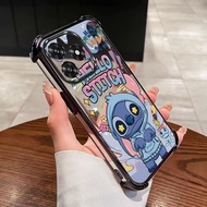 Honor X5c Plus X6C Stitch Plated Shockproof Clear Case Resistant Cover Lovely Cartoon Casing