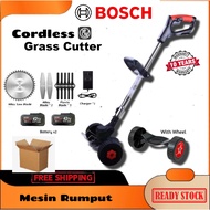 BOSCH Cordless Grass Cutter Lawn Mover Elektrik Mesin Rumput Adjustable Cordless Grass Trimmer Mesin Pemotong Rumput
