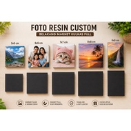 1st Anniversary Custom Resin Photo Fridge Magnet Full Magnet | Resin Photo Print Box 5x5 6x6 7x7 8x8