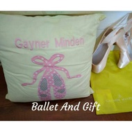 Cushion sofa pillow point shoes ballet embossed embroidery 40x40
