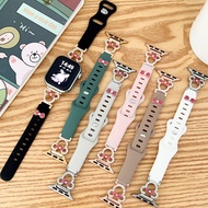 Diamond Silicone Watch Strap For A-pple Watch Strap Series10 9 87654321,SE,Ultra Strap Size 41mm 45m