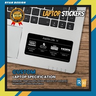 Acer Aspire Lite 14 Type 2 Laptop Logo Sticker Laptop Features Specifications Sticker (Unofficial)