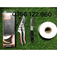 [Ảnh thật] Bộ 3 dụng cụ cắt chiết ghép cây (dao lưỡi đen cán gập giấy ghép tự hủy khổ 5cmkéo cắt càn