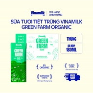 Thùng 48 hộp Sữa Tươi Tiệt Trùng Vinamilk 100% Green Farm Organic 180ml