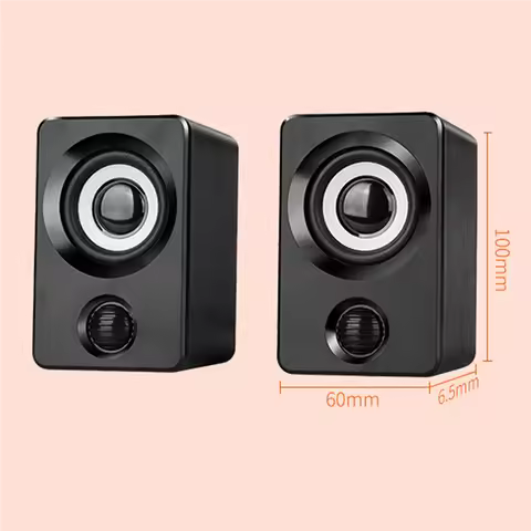 USB Mini Small Speaker Computer Audio Stereo Subwoofer Speaker Home Wired Desktop Speaker for Laptop
