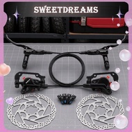 Metal MTB Hydraulic Brakes with 2 Rotors and Aluminum Alloy Levers Disc Brakes Conversion Kits Mecha