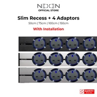Nexen Slim Recess Power Track + 4 Adaptor (with Installation) | Power Socket | Power Track Socket | E-Bar