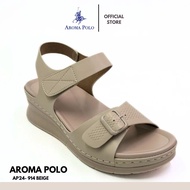 AROMA POLO Stitched Comfort Ladies Wedges (AP24-914) Kasut Wanita Kasut Tumit Kasut Kasut Selesa Kas