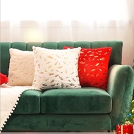 Cushion Cover 40x40 45x45cm 50x50 Plush Pillow Case Cover CNY Red Green Cushion Cover Sofa Pillow Cover Pillow Case 45x45cm Gilded Feather Red Cushion Cover