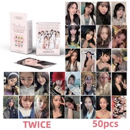 50pcs/box TWICE Photocards Album Laser Cards Kpop Postcards YM
