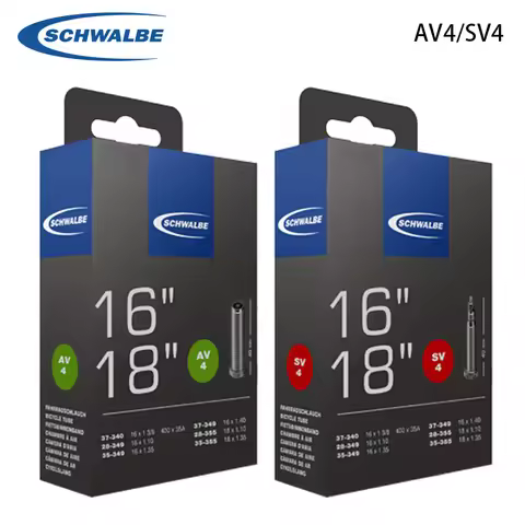 SCHWALBE Standard AV4 SV4 16 Inch and 18 Inch Bicycle Inner Tube for Brompton Bike ETRTO 28 37 340 3