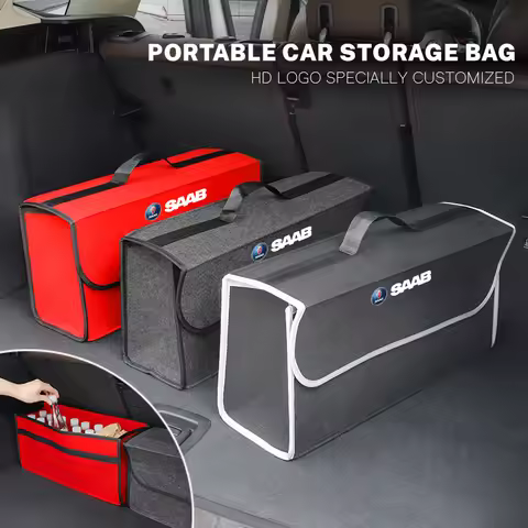 Car Storage Bag Folding Sundries Organizer Box For Saab 93 93X 95 96 97 94X 92X 99 9X 9000 TurboX Ph