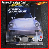 Hotwheels Porsche 911 Carrera RS 3.8 Silver Classic Porsche Fast & Furious Tokyo Drift Hot Wheels Tr