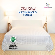 Flat Sheet Hotel White Hotel Bed Sheet Microtencel 125 Gsm