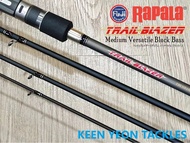 RAPALA TRAIL BLAZER MEDIUM VERSATILE BLACK BASS TRAVEL ROD (No Bag)