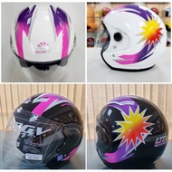 Ready Stock - LTD BINTANG 14 HELMET LIMITED EDITION BLACK PURPLE 2023 (4000 unit only) WITH VIP NOMBER