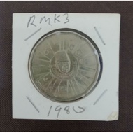 1976-1980 3RD MALAYSIA PLAN COMMEMORATIVE 1 RINGGIT COIN.
