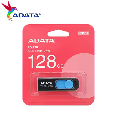 ADATA UV128 USB3.2 Gen 1 Flash Disk High Speed Memory Stick 32GB 64GB 128GB 256GBU Stick For Compute
