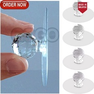 GG 2 Pcs Clear Acrylic Drawer Pull Handle Ball Shape Cabinet Knobs Sliding Door Gadget Creative Seam