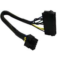 COMeap 24 Pin to 10 Pin ATX PSU Main Power Adapter Braided Sleeved Cable for IBM Lenovo PCs and Serv