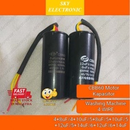 CBB60 Capasitor Motor Kapasitor Washing Machine Two Type uF 4+8uF/4+10uF/5+8uF/5+10uF/5+12uF/5+14uF/
