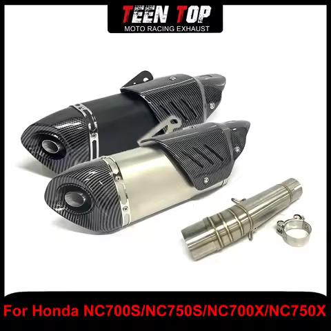 For Honda NC700S NC750S NC700X NC750X Middle Link Pipe Exhaust Muffler Steel Motorcycle Escape Slip-