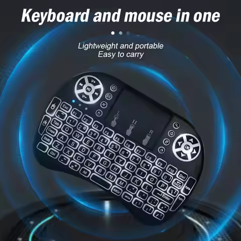 2.4G Wireless Mini Keyboard Backlight English Air Mouse Remote Touchpad for TV Box Android Digital C