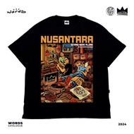 Distro T-shirt WORDS X SHA X NUSANTARA | WORDS X SHA X MR.BOTAX | WORDS X SHA X IKSAN SEKUTER | STAN