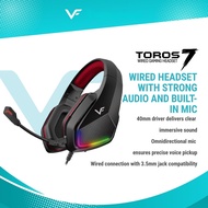 Vinnfier VF Toros 7 Wired Gaming Overear 3.5mm Headphone Pro-Level Performance RGB light Game