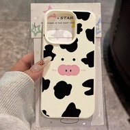 TPU Material Contrast Color Cow Print Pattern Phone Case For Xiaomi Poco F7 F5 M6 X6 X7 X5 Pro F6 Mi