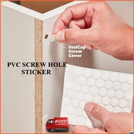 OSPH 96biji PVC Screw hole Sticker Skru Lubang Sticker PVC 1pcs Dalam ada 96biji Sticker Black White