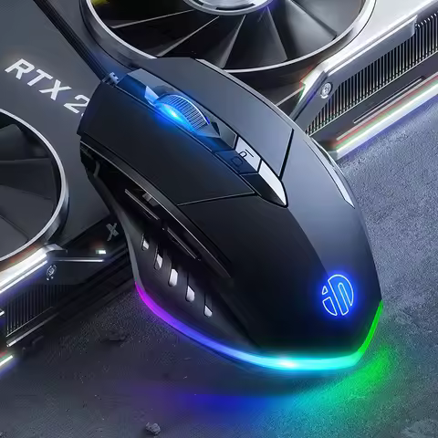 Inphic W1 Wired Mouse Esports Gaming Mouse Six-button Macro Programming Definition to Adjust DPI Sil