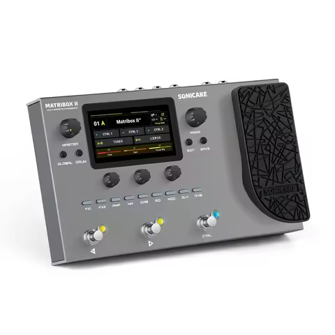SONICAKE Matribox II Guitar Bass Amp Modeling Multi-Effects Processor with Expression Pedal FX Loop 