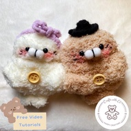 PAKET DIY MERAJUT CROCHET MR & MRS SEAL (TERSEDIA UNTUK AIRPOD CASE)