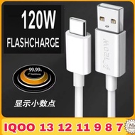 FOR iQOO [120W]Flash Charge IQOO 13 12 11 10 9 Fast Charging Cable Type C Kabel Data For Vivo Mobile