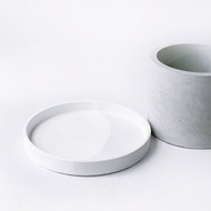 (預購) 白灰漸層系列 | 大圓形白灰水泥底盤 約五吋大圓盆適用
