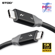 STOD USB 4 Type c Thunderbolt 3 Cable 40Gbps PD 5A 100W Fast Charging 5K 60Hz USB-C To USB-C Compati