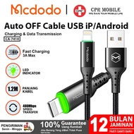 Mcdodo Auto Power OFF USB Phone Cable 2 Color LED Light CA-7410