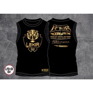 Baju 'lekir Academy Gold'- Sleeveless Tshirt Dry Fit Micro Fibre Black Roundneck